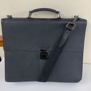Burberry Saffiano Leather Briefcase